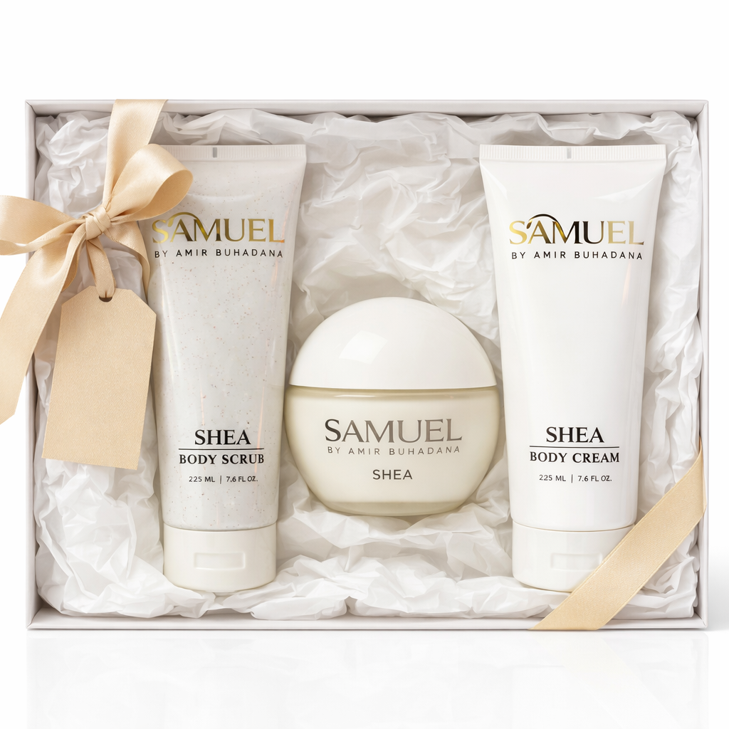 מארז פילינג גוף + חמאת גוף + קרם גוף ניחוחות שיאה